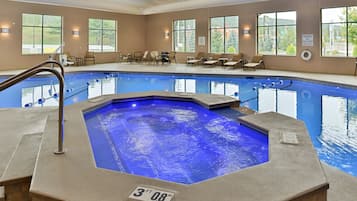 Indoor pool, pool loungers
