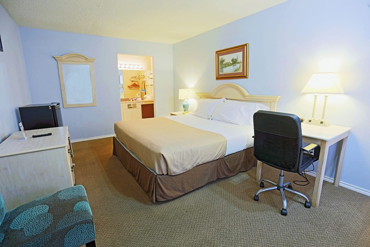 Standard Room, 1 King Bed | In-room safe, soundproofing, iron/ironing board, cribs/infant beds