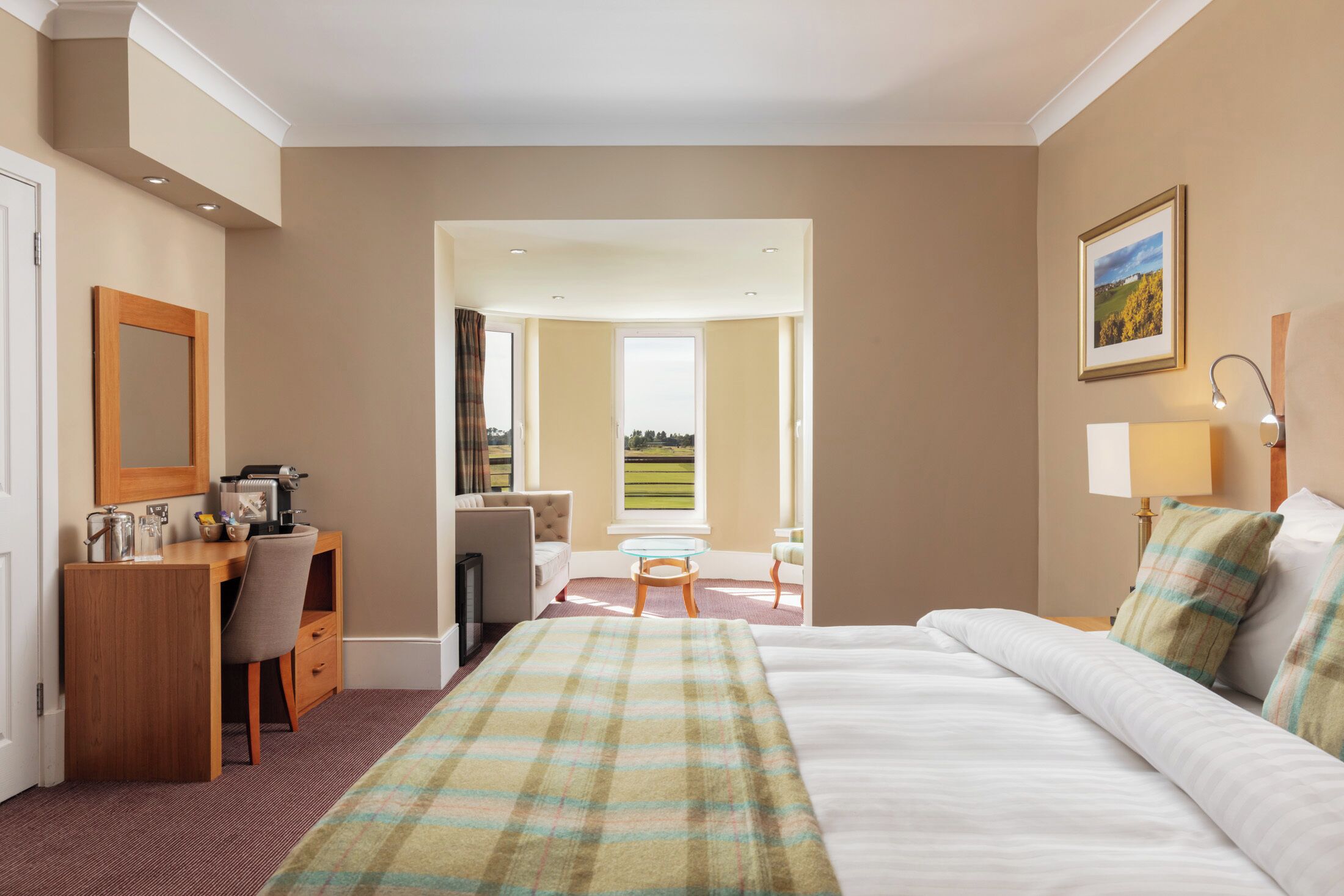 Superior Suite, Golf View | Desk, iron/ironing board, free WiFi, bed sheets