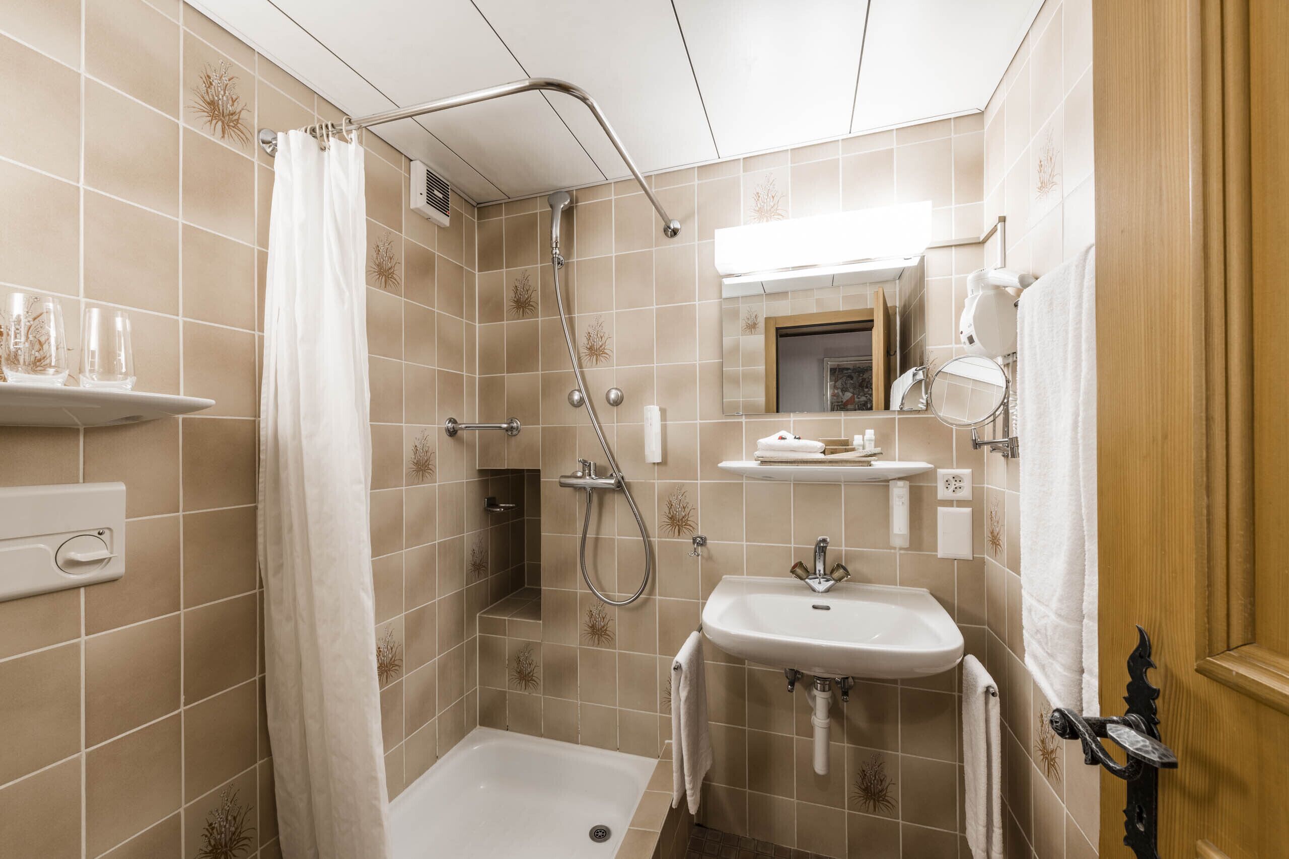 economy double room | bathroom | hair dryer, towels