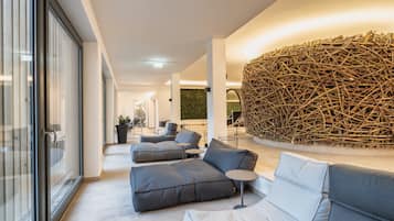 Sauna, steam room, body treatments, aromatherapy, hot stone massages
