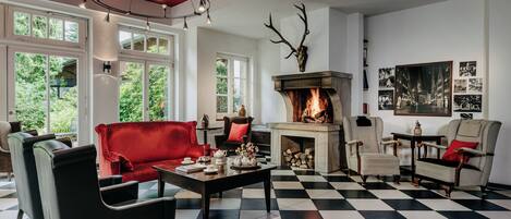 Sittområde i lobbyn