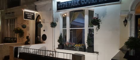 Front of property – evening/night