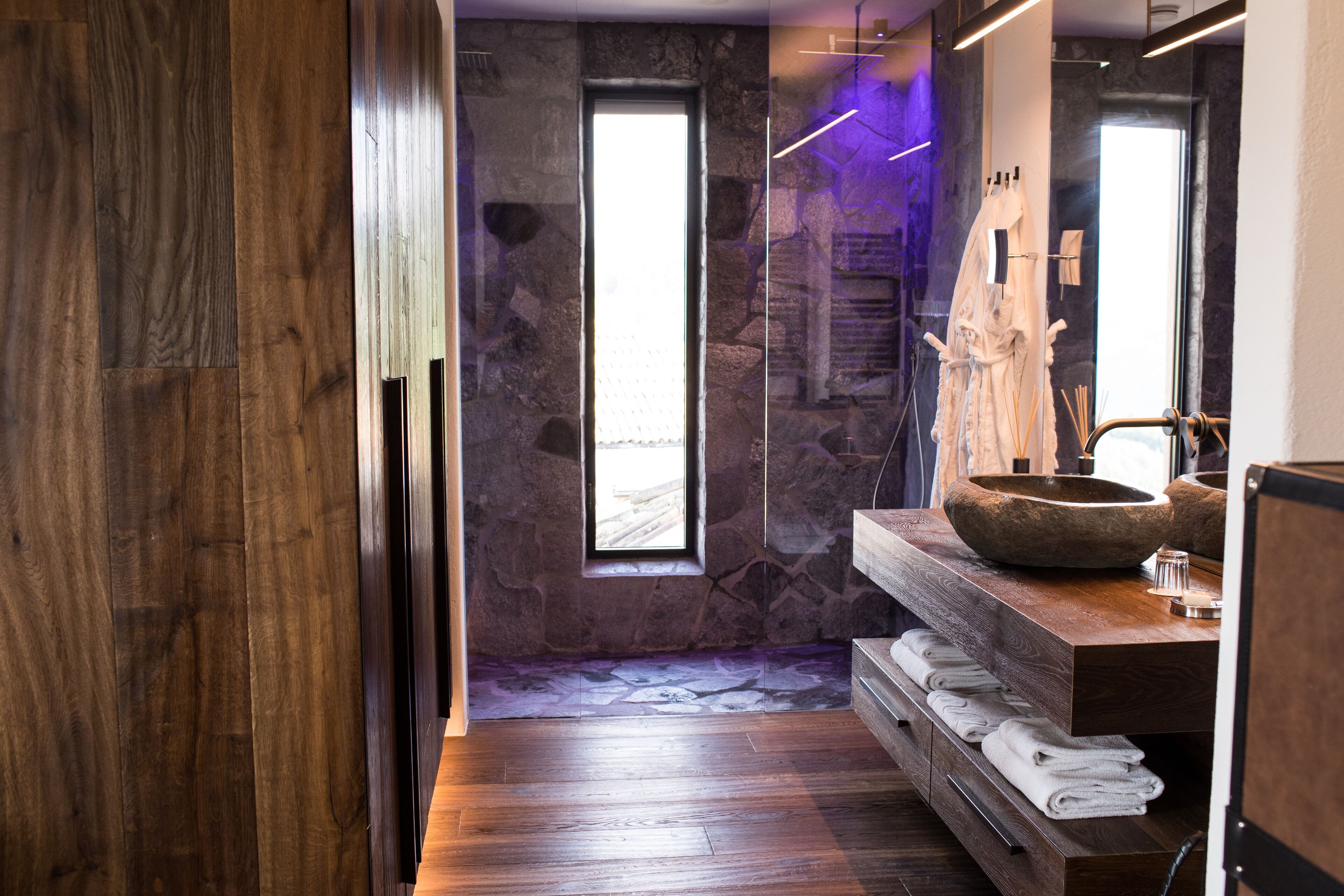 free toiletries, hair dryer, bathrobes, slippers