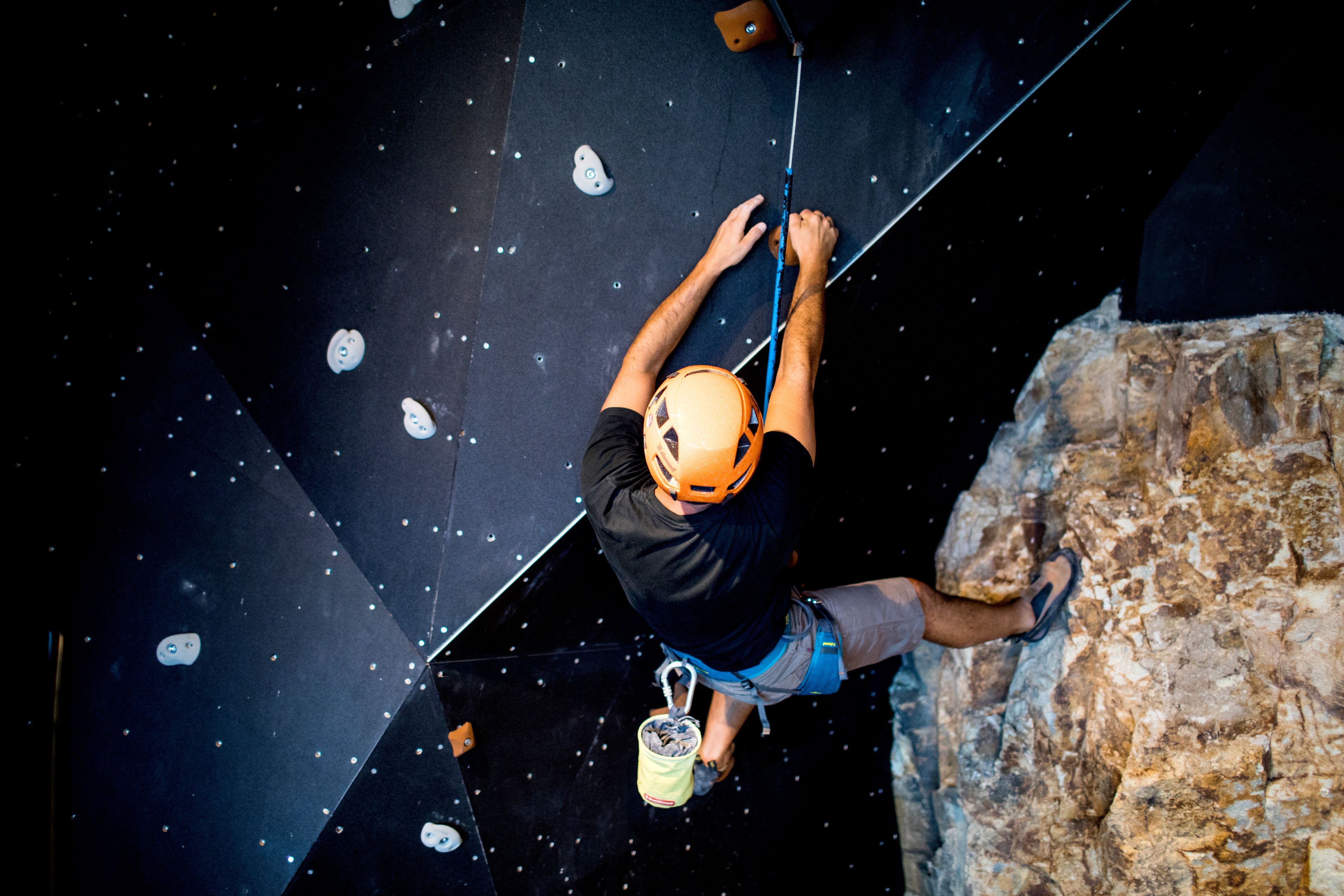rock climbing wall – indoor