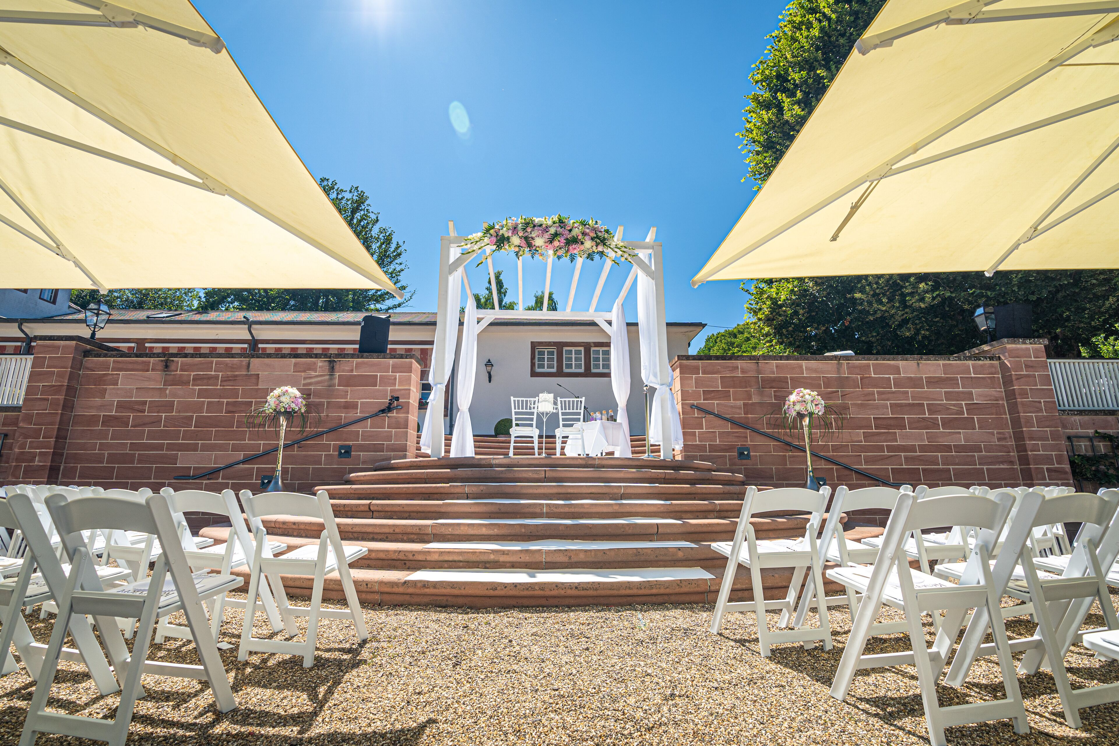 outdoor wedding area