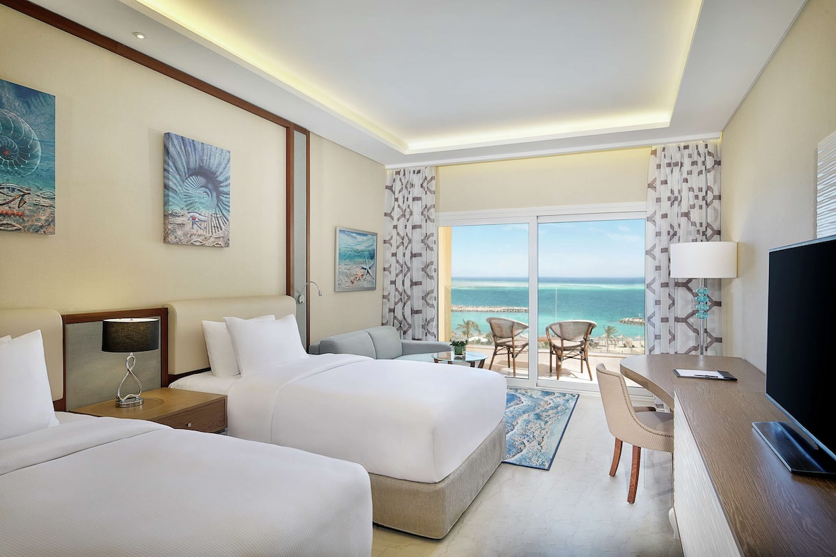 superior room, 2 single beds, balcony (view) | hypo-allergenic bedding, minibar, in-room safe, blackout curtains