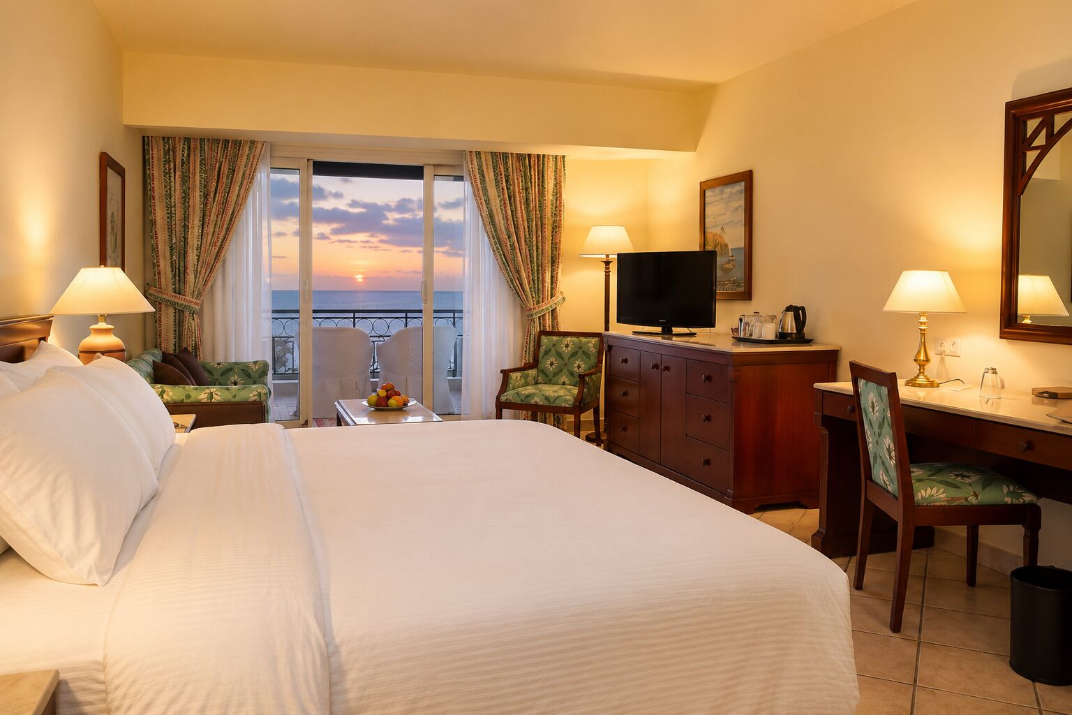 Chambre Double Deluxe, non-fumeurs, vue mer | Vue sur la plage/l’océan
