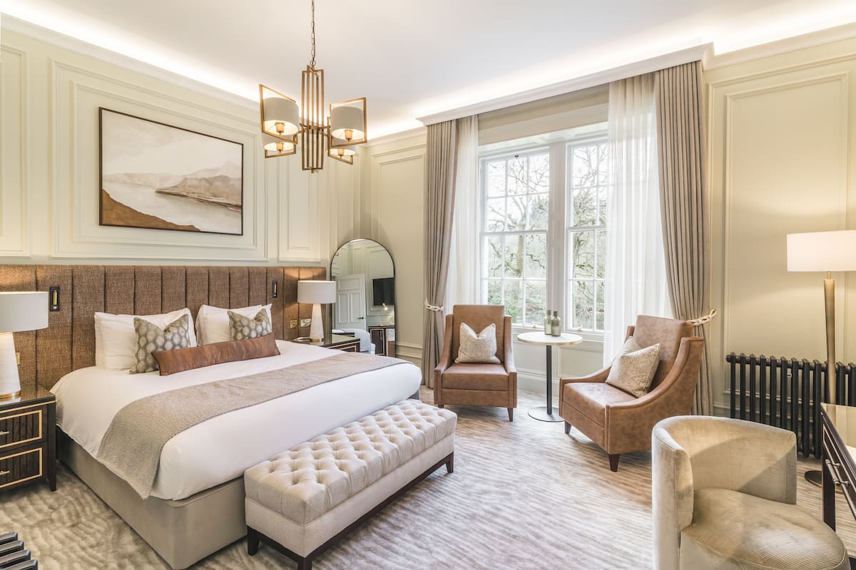 hermitage suite | individually decorated, desk, laptop workspace, iron/ironing board