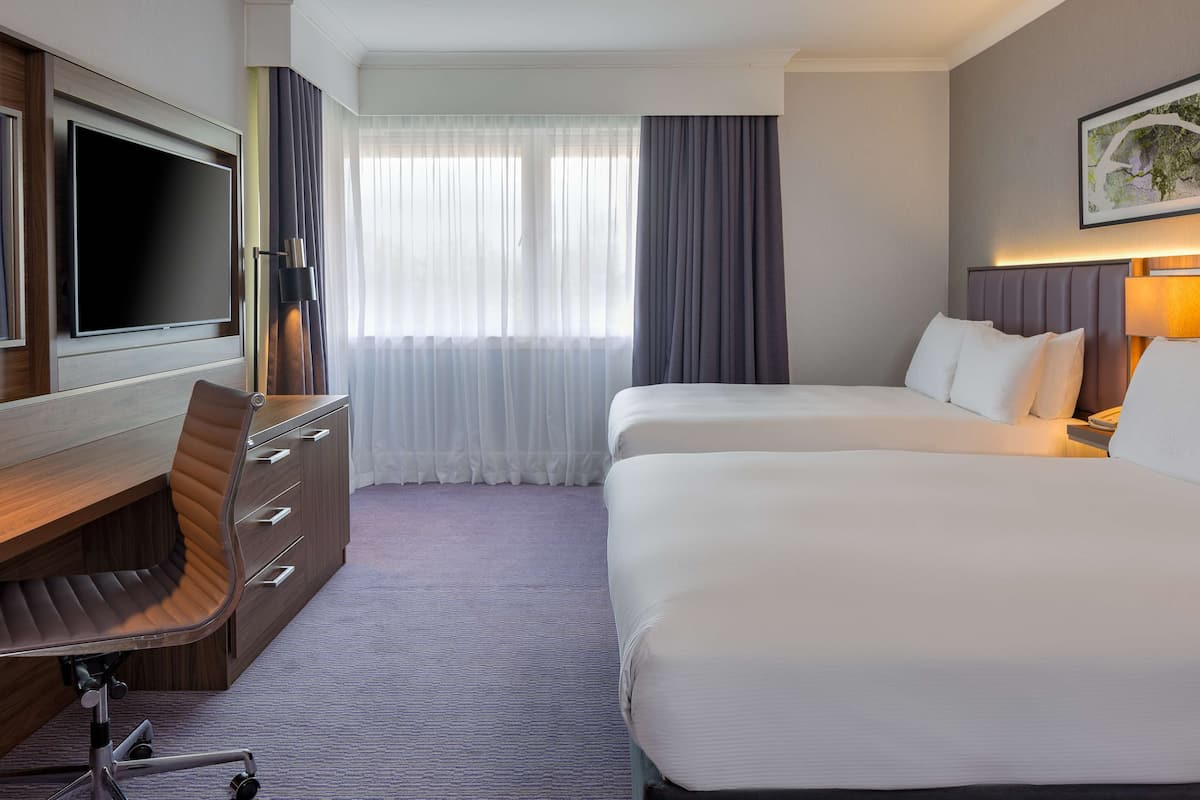 Room, 2 Queen Beds | In-room safe, desk, laptop workspace, soundproofing