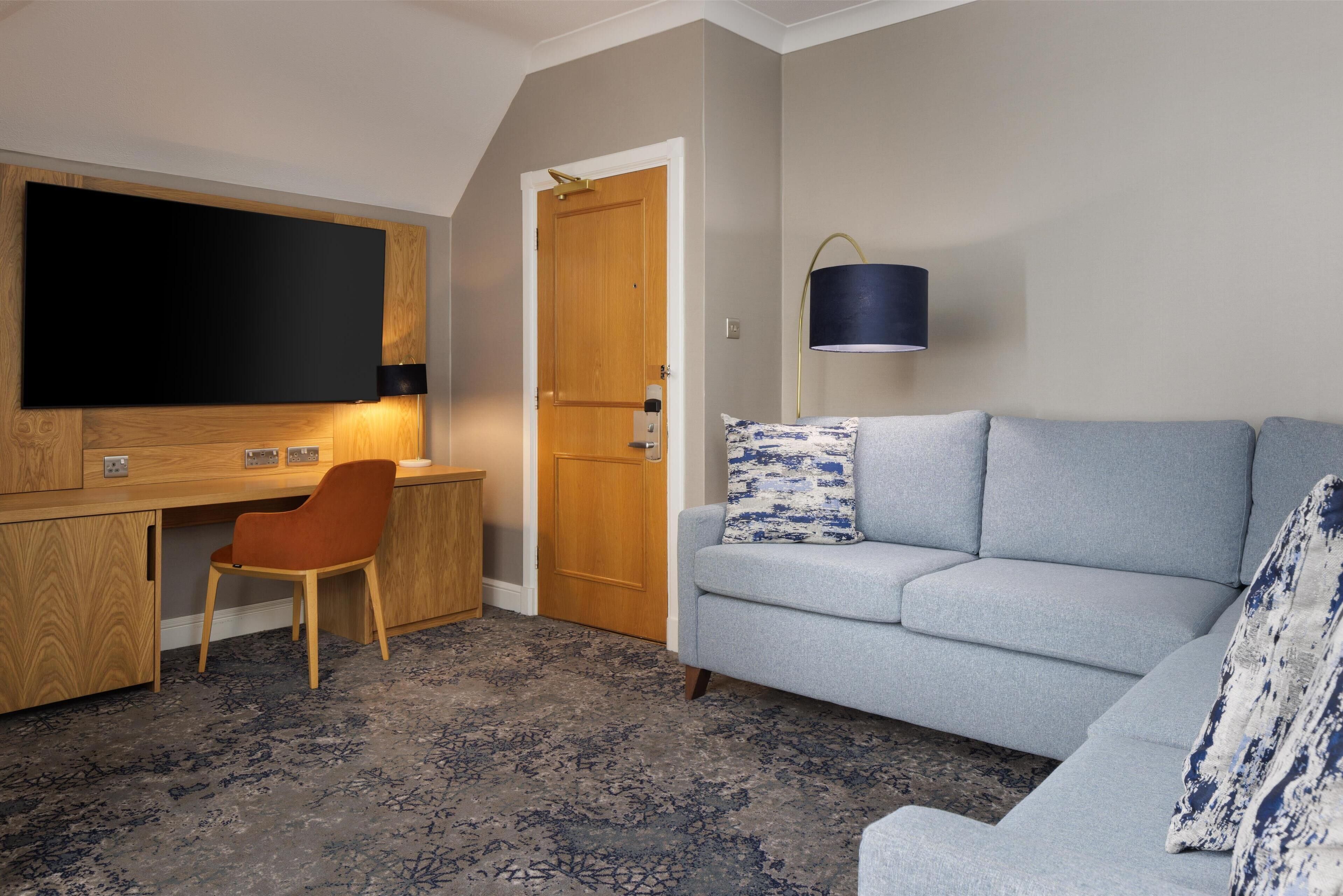 premium suite, 1 king bed with sofa bed | 1 bedroom, premium bedding, in-room safe, desk