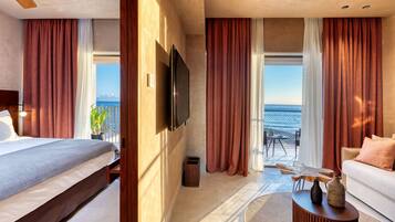 Ropa de cama de alta calidad, minibar, caja fuerte y escritorio