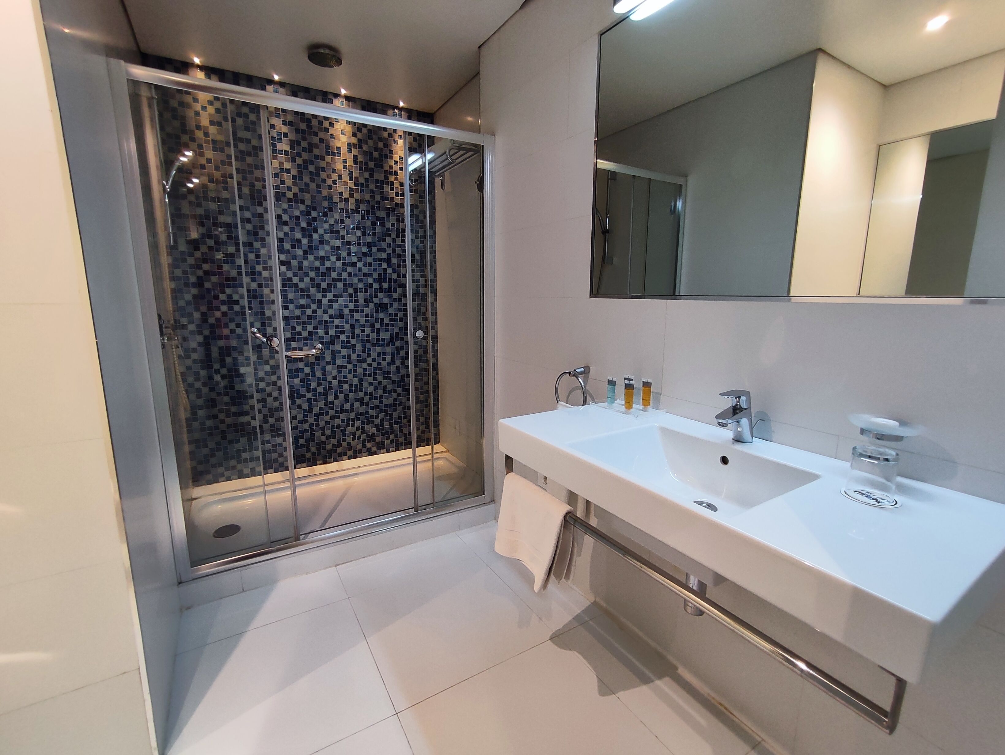 business suite king or twin | bathroom | free toiletries, hair dryer, towels