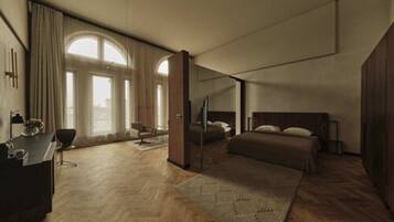 1 chambre, literie de qualité supérieure, couette en duvet d'oie