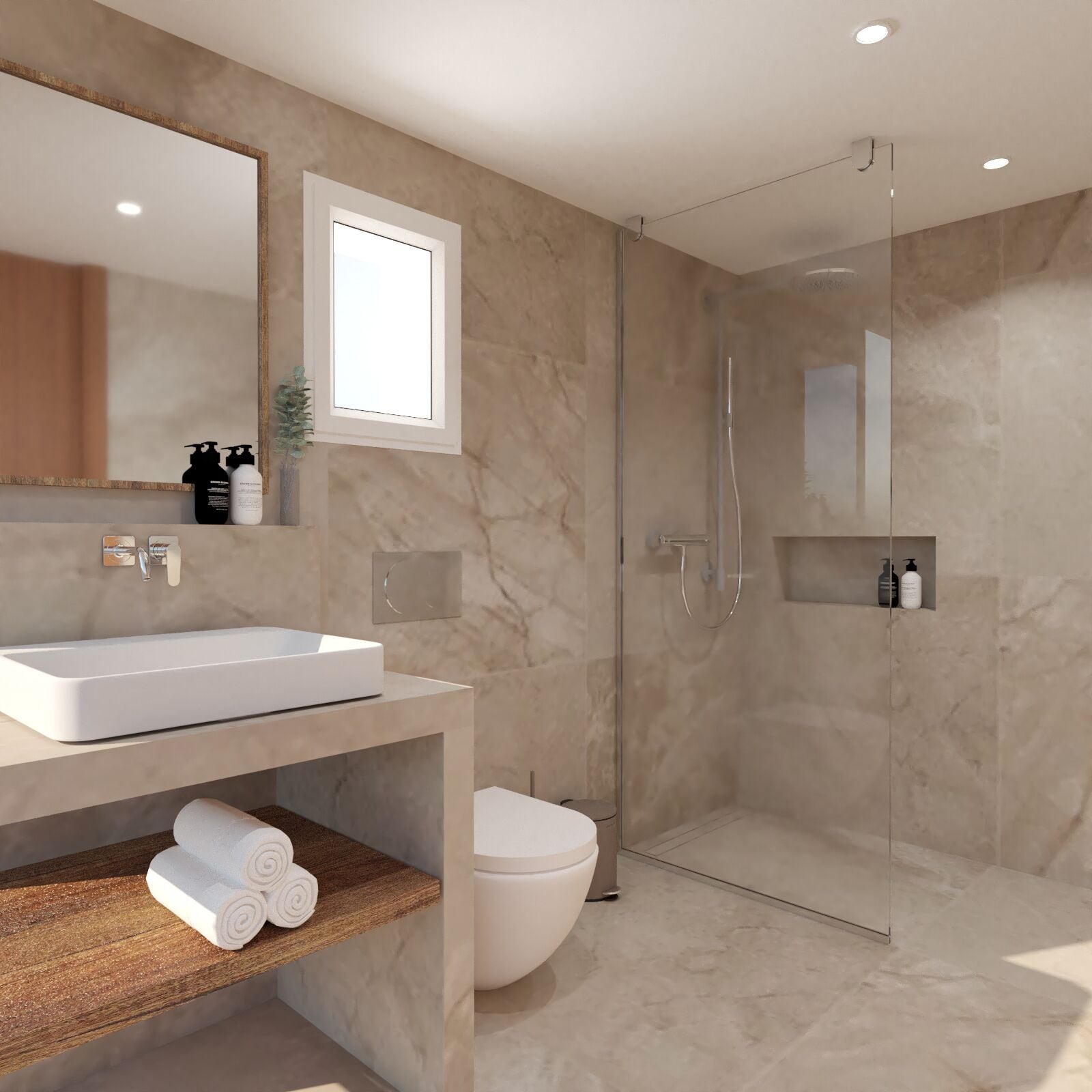 shower, free toiletries, hair dryer, slippers