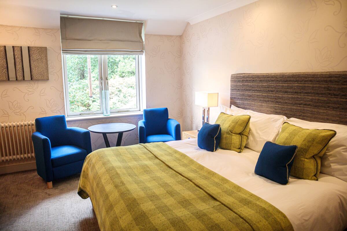 Comfy King Room | Cadar kapas Mesir, peralatan tempat tidur premium, katil Select Comfort 