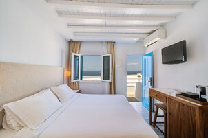 Habitación estándar, vistas al mar | Sábanas de algodón egipcio y ropa de cama de alta calidad