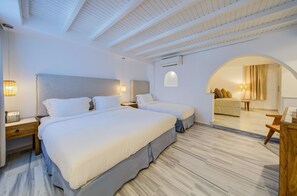 Egyptian cotton sheets, premium bedding, down duvets, minibar