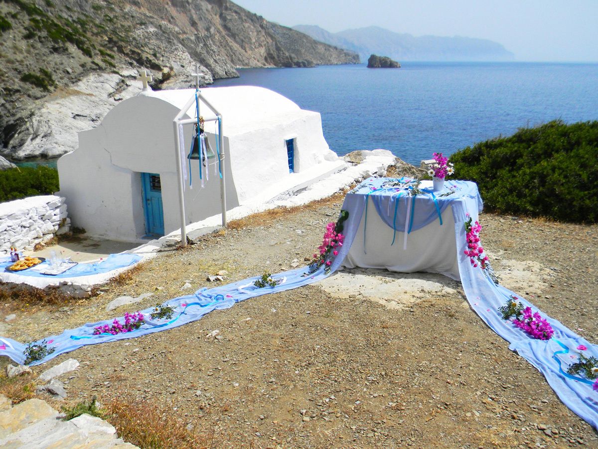 Outdoor wedding area