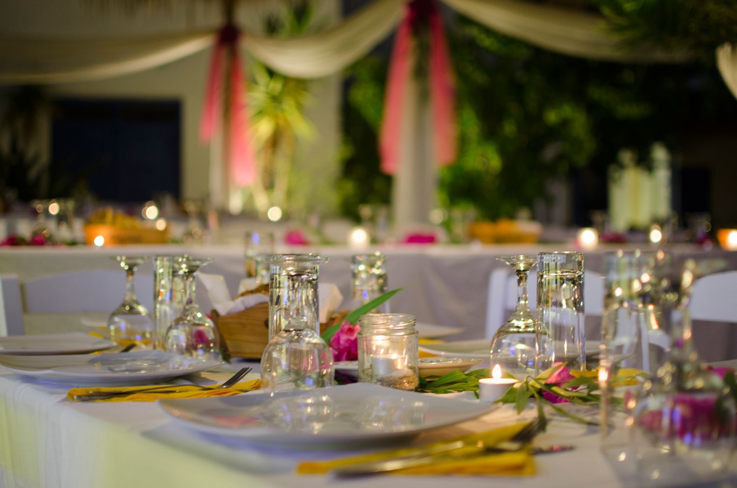 outdoor wedding area