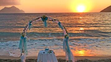 Outdoor wedding area