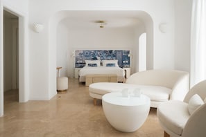 Junior Suite Jacuzzi | 1 bilik tidur, cadar Frette Itali, peralatan tempat tidur premium 