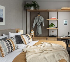 Cosy Twin | 1 غرفة نوم وملاءات للفراش لا تسبب الحساسية وخزنة داخل الغرفة