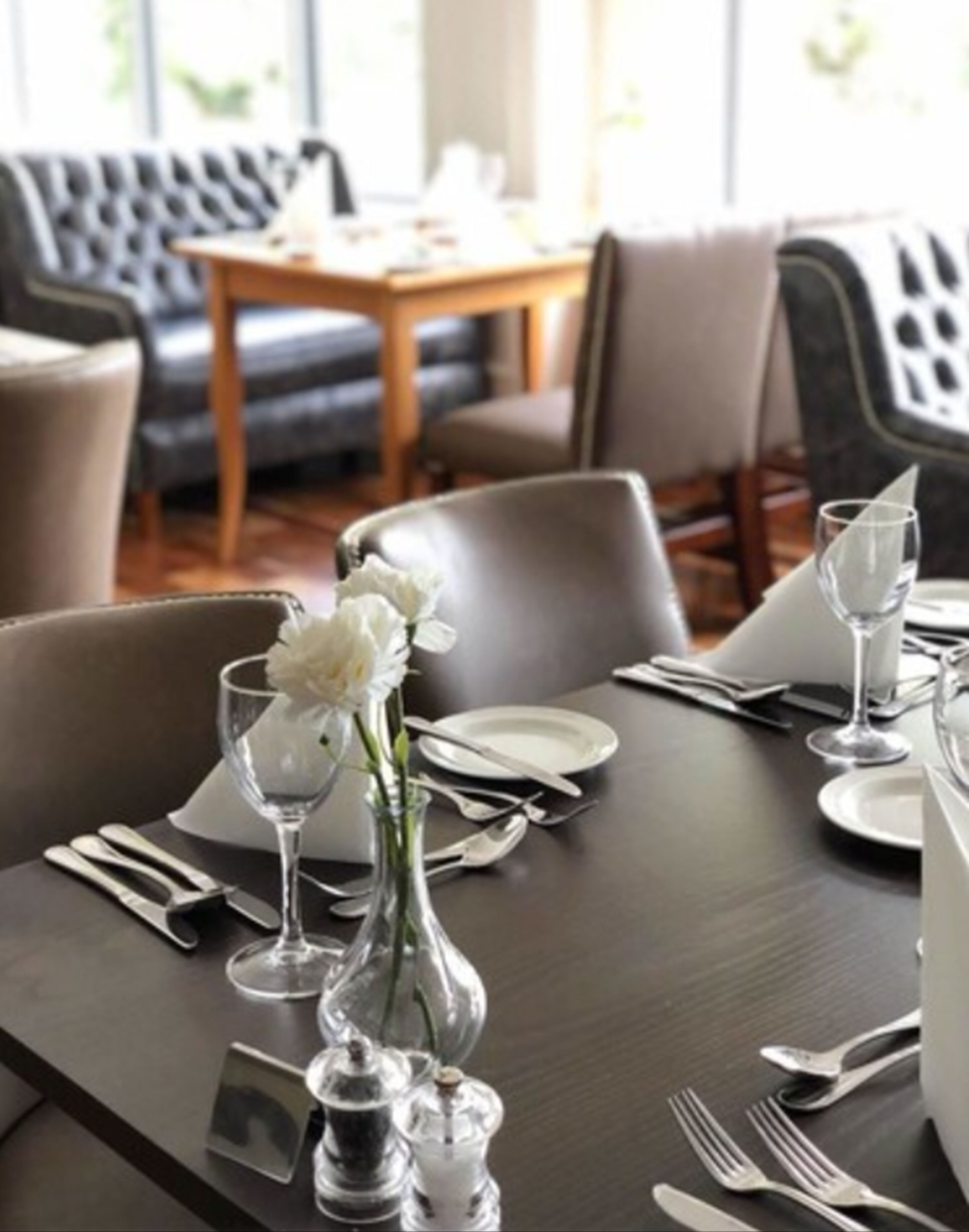 breakfast served, garden views