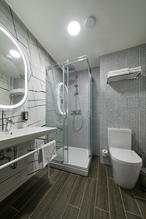 Habitación Deluxe con 1 cama matrimonial o 2 individuales | Regadera en el baño