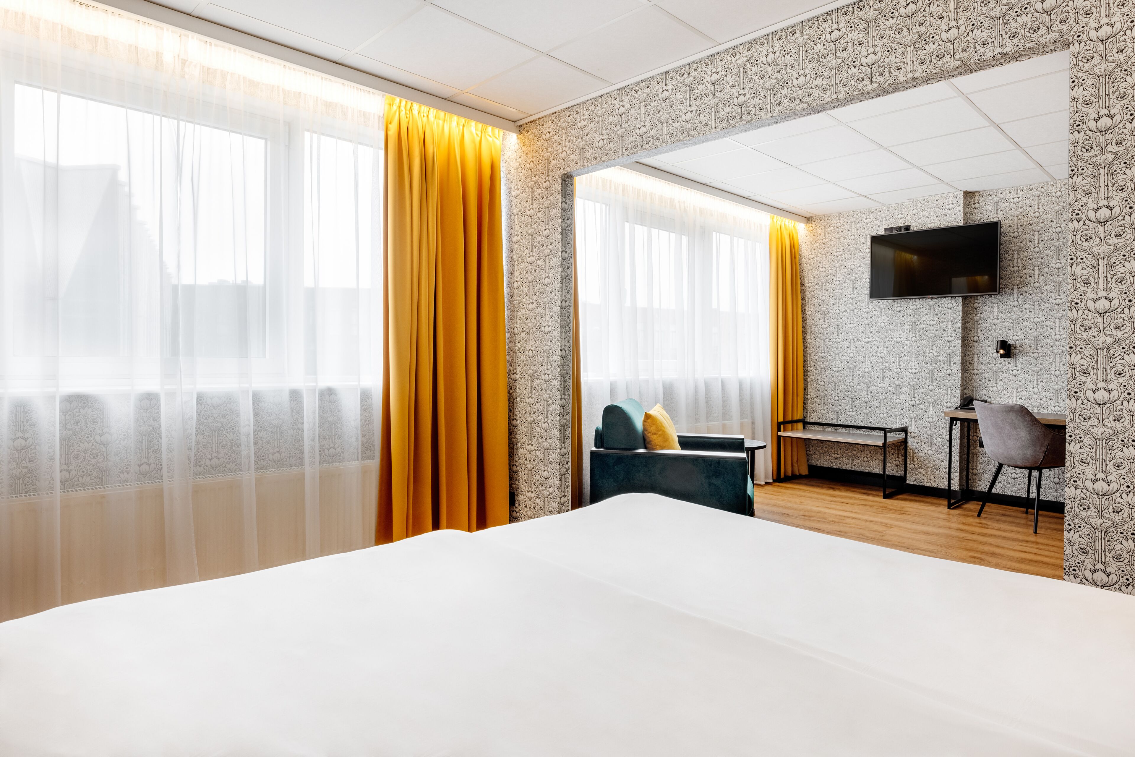 family double or twin room, sauna | 1 bedroom, desk, laptop workspace, blackout curtains