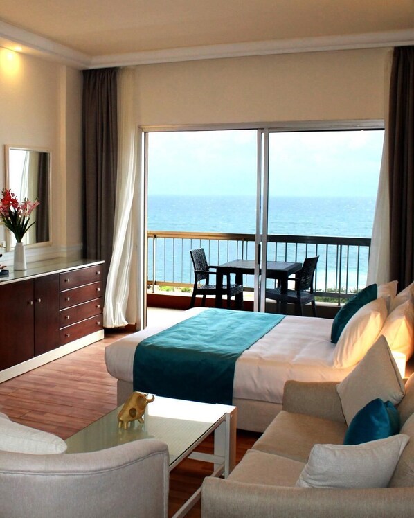 Grand Suite, Balcony, Sea View | Minibar, in-room safe, desk, blackout curtains