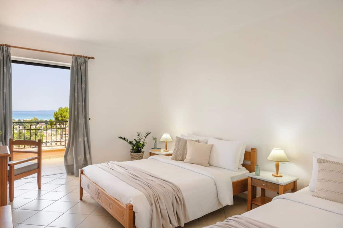Superior Apartment, 1 Bedroom, Sea View | 1 bedroom, hypo-allergenic bedding, in-room safe, individually decorated