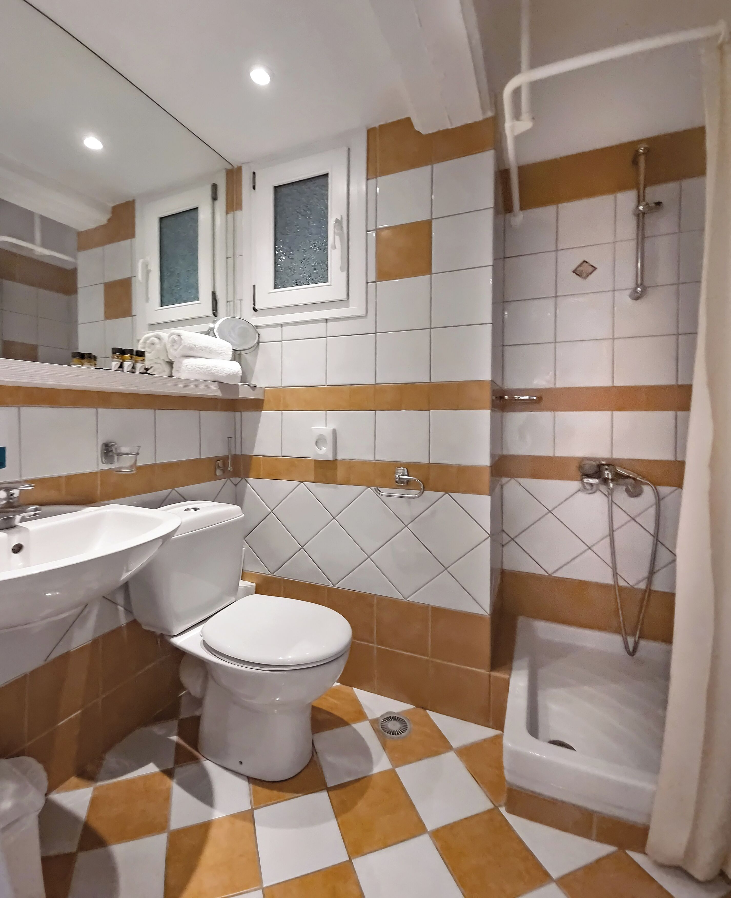 free toiletries, hair dryer, towels, soap