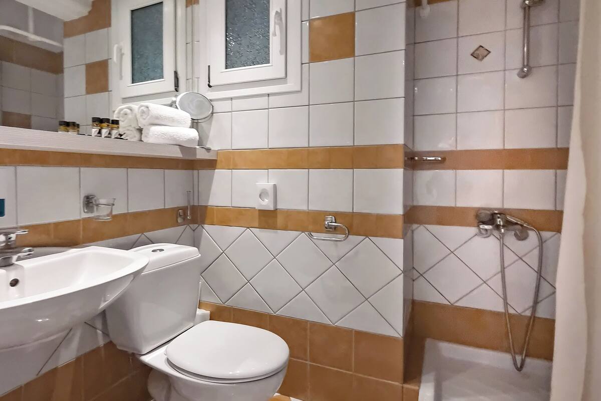 free toiletries, hair dryer, towels, soap