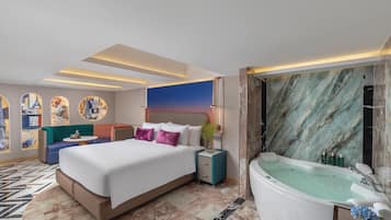 PIPA Jacuzzi with club privileges | Bộ đồ giường cao cấp, chăn bông, minibar, két bảo mật tại phòng