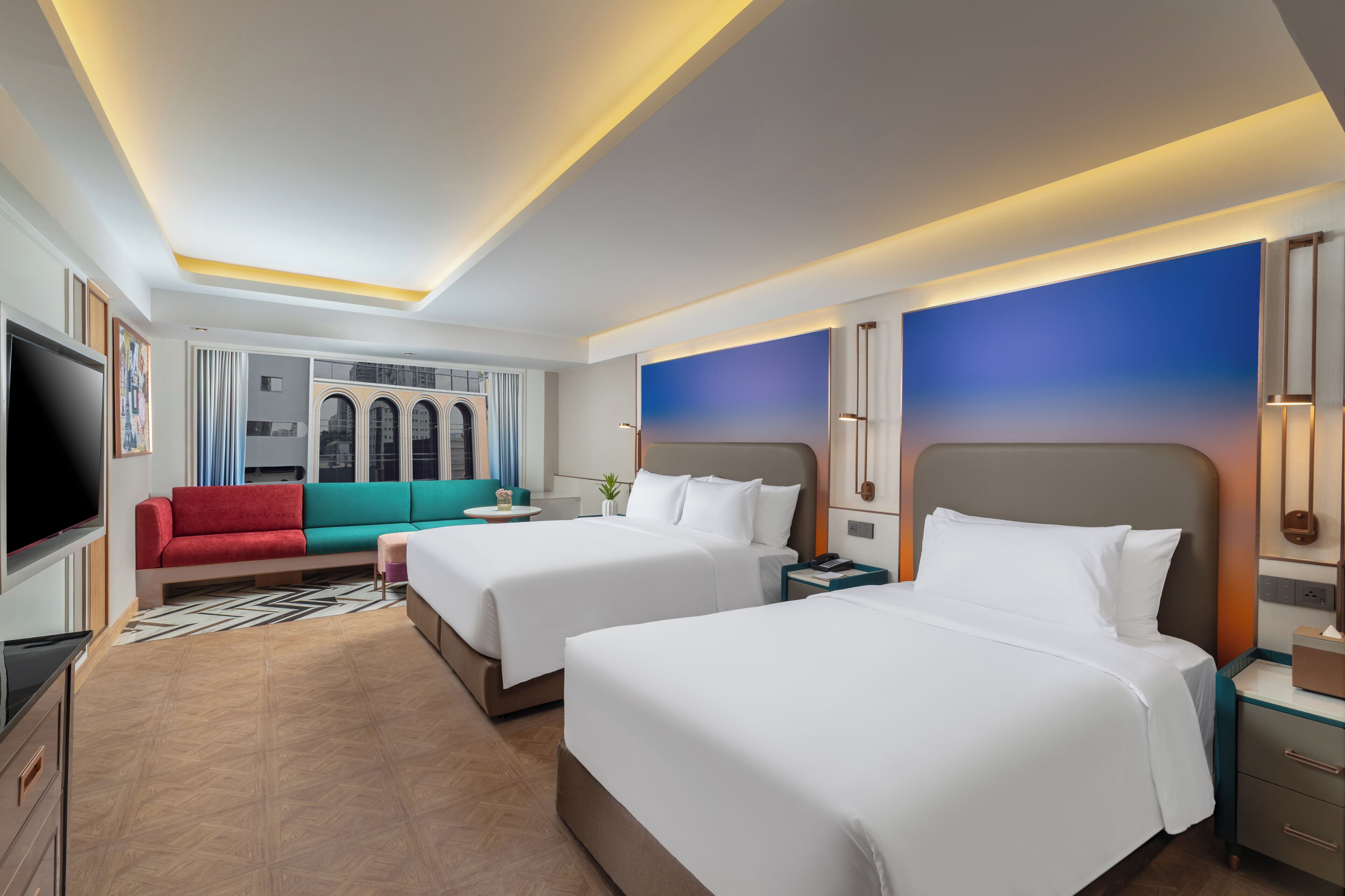 Premium bedding, down duvets, minibar, in-room safe