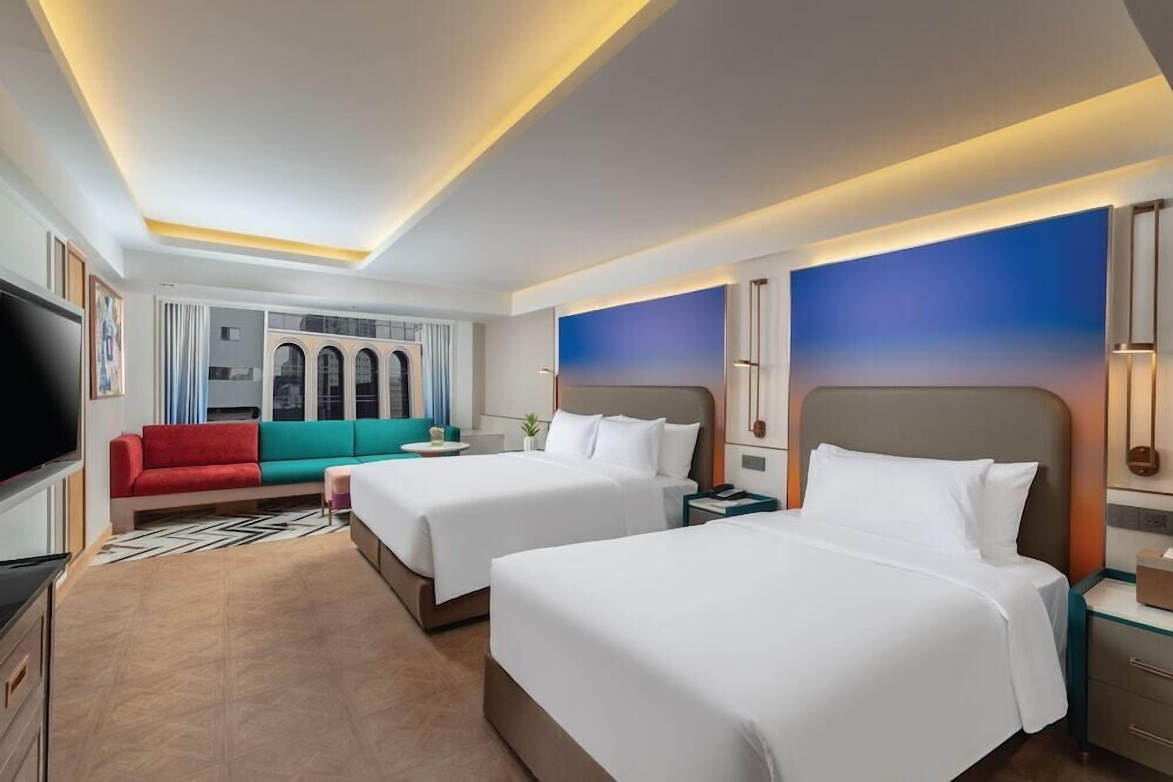 Ropa de cama de alta calidad, edredón y minibar 
