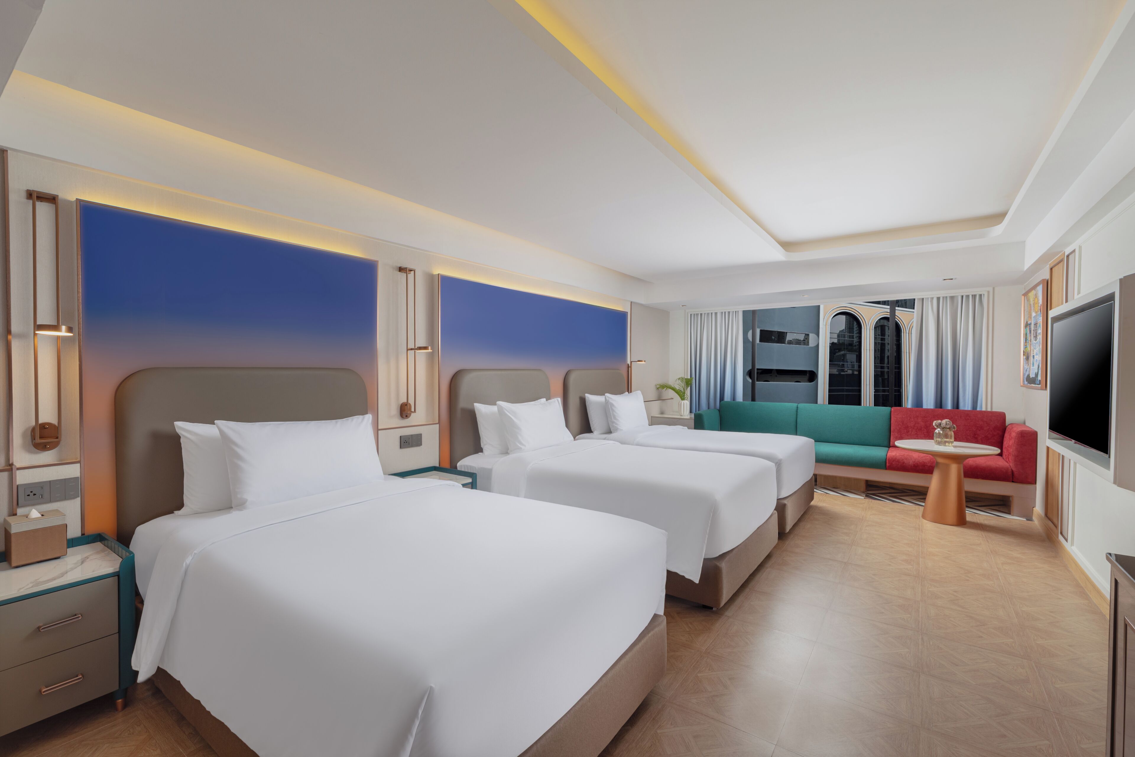 Premium bedding, down duvets, minibar, in-room safe