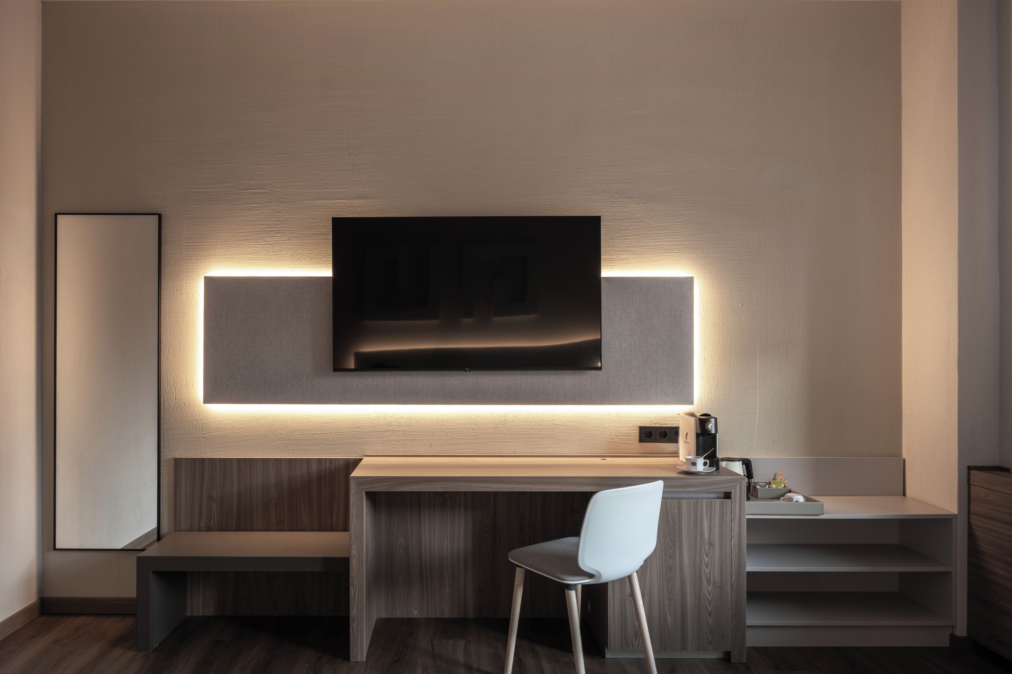 Premium bedding, memory foam beds, in-room safe, desk