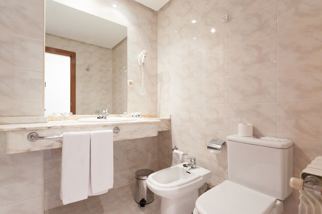 free toiletries, hair dryer, towels