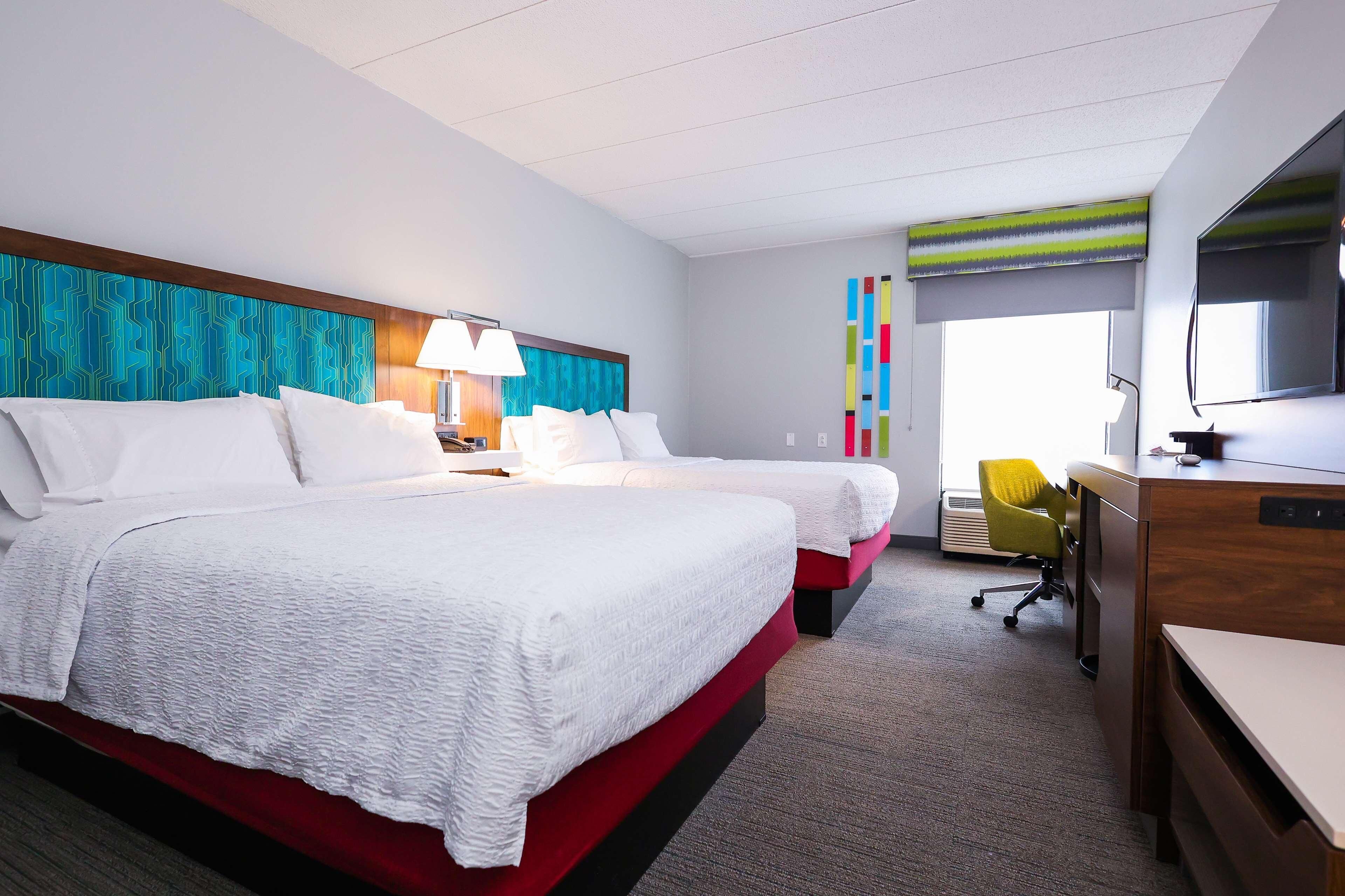 In-room safe, laptop workspace, iron/ironing board, cribs (free)
