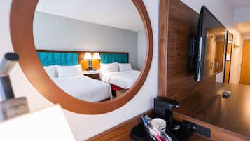 Two queen beds non smoking | Living area | LCD TV