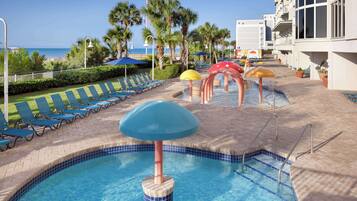 9 outdoor pools, pool umbrellas, sun loungers