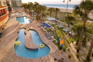 9 outdoor pools, pool umbrellas, sun loungers - Hampton Inn & Suites Myrtle Beach/Oceanfront (Myrtle Beach)