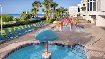 9 outdoor pools, pool umbrellas, sun loungers