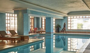 Indoor pool, outdoor pool, open 6:00 AM to 7:00 PM, pool umbrellas