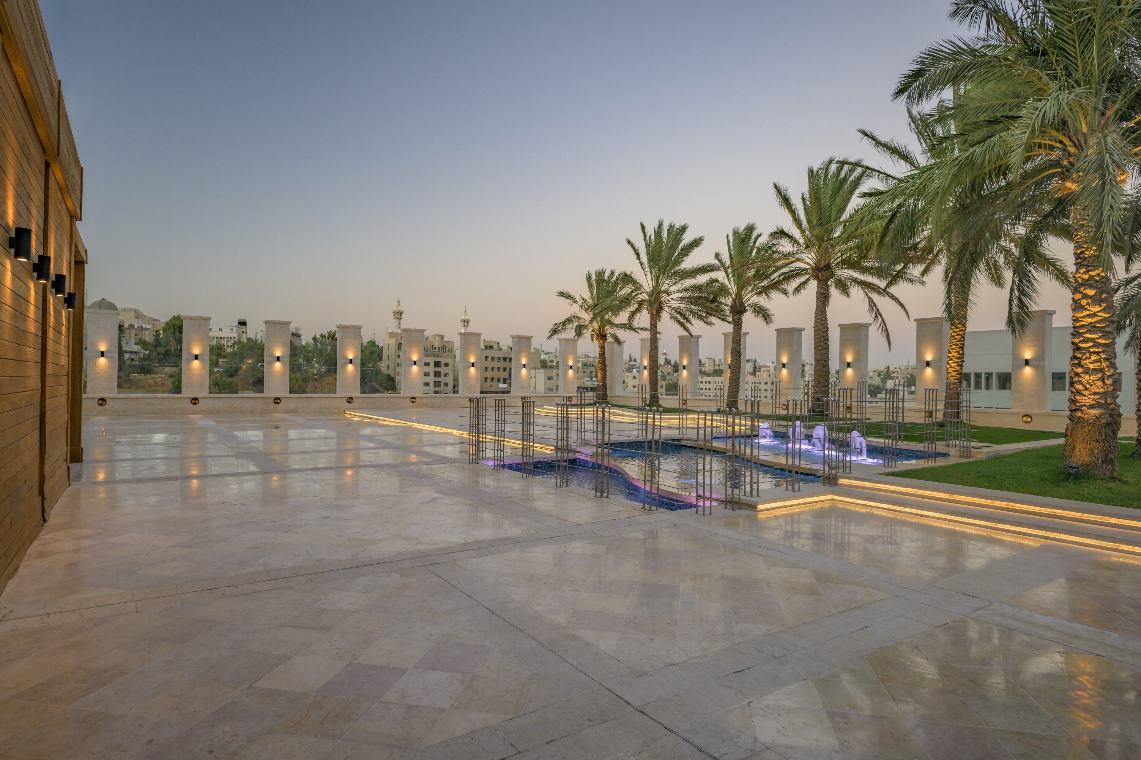 outdoor banquet area