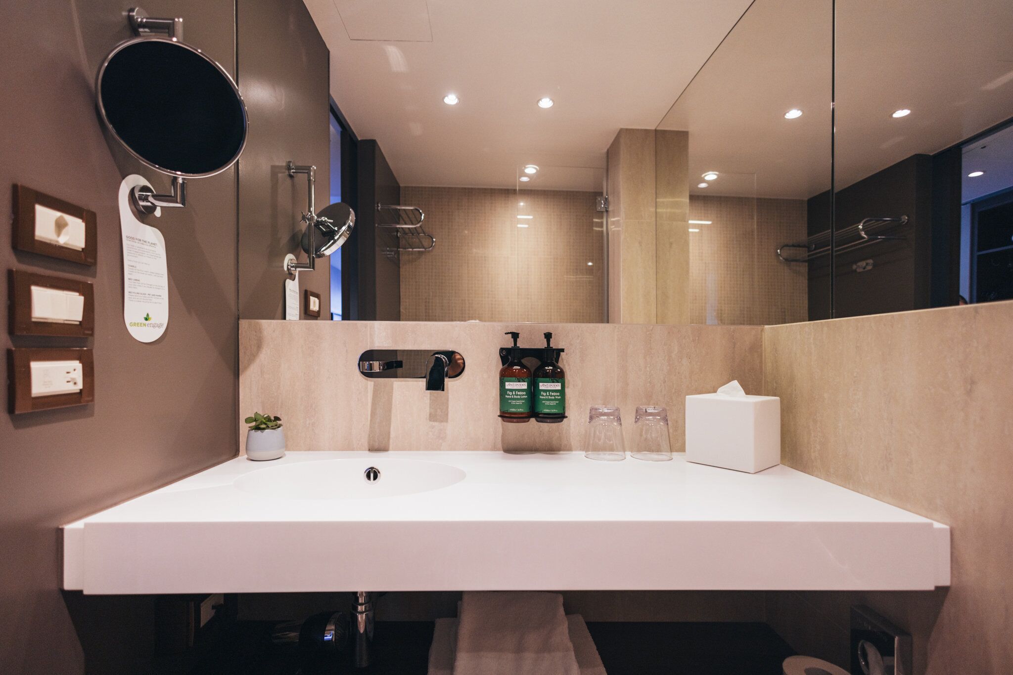 rainfall showerhead, free toiletries, hair dryer, bathrobes