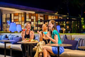 Poolside views, open daily