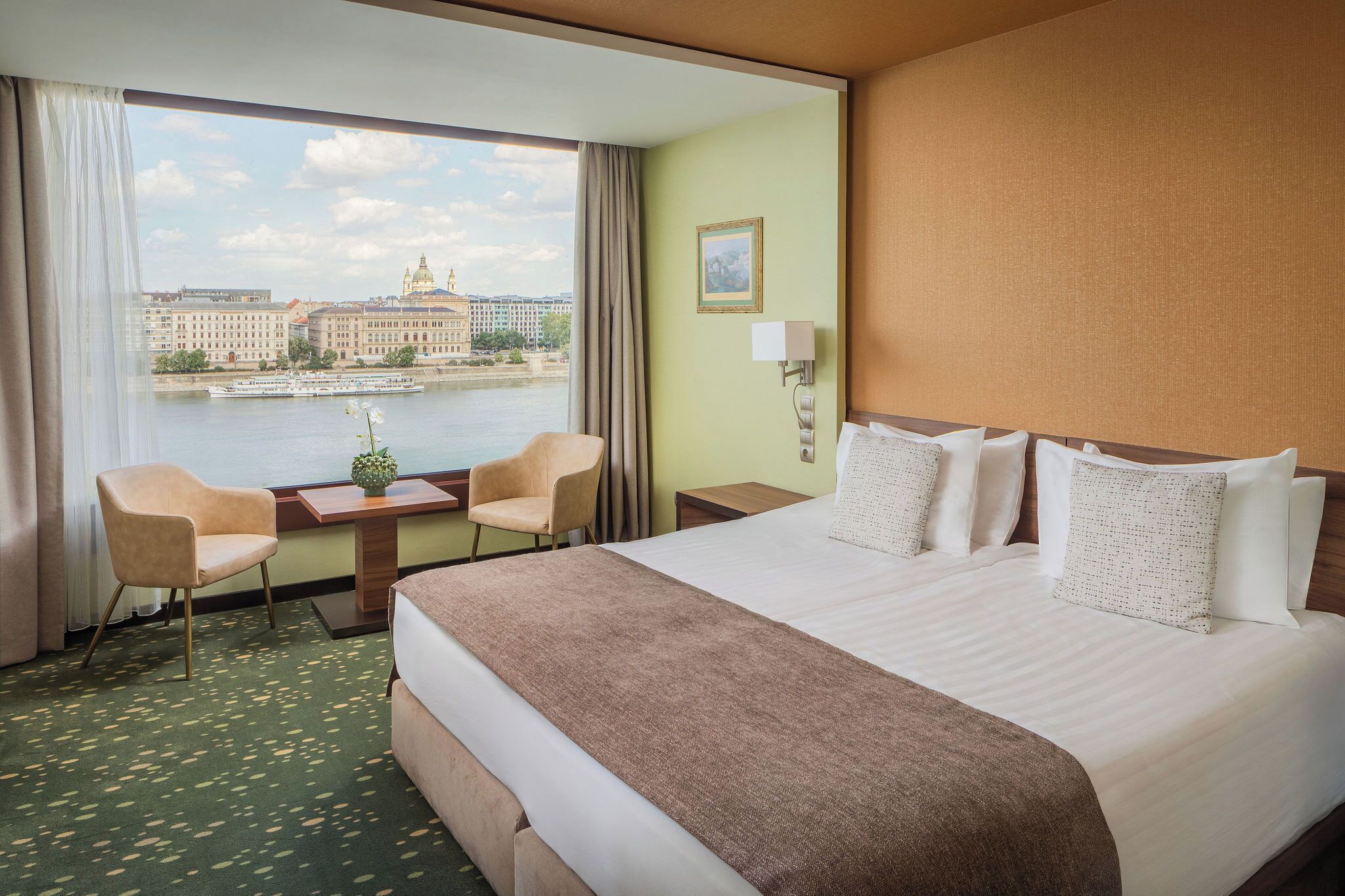 double or twin room, river view | premium bedding, in-room safe, desk, soundproofing